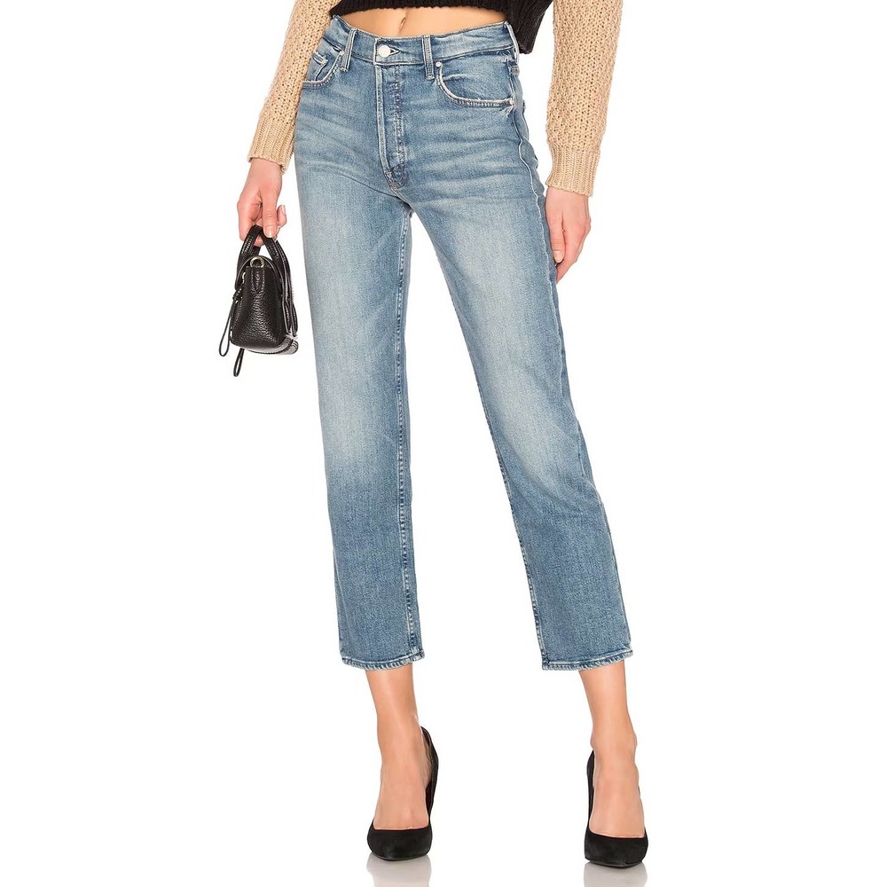 MOTHER Women's Straight Leg Jeans - Light Blue